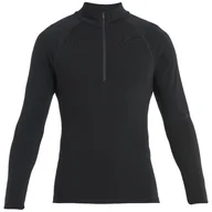 Koszulki sportowe męskie - Męska koszulka Icebreaker M 300 MerinoFine Polar LS Half Zip Rozmiar: M / Kolor: czarny - miniaturka - grafika 1