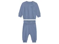 Komplety dla niemowląt - lupilu® Dres niemowlęcy z bawełną (bluzka + spodnie) (Niebieski, 50/56) - miniaturka - grafika 1