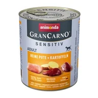 Mokra karma dla psów - animonda GranCarno Adult Sensitiv Indyk i ziemniaki 6x800 g - miniaturka - grafika 1