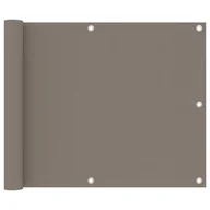 Parawany - vidaXL Parawan balkonowy, kolor taupe, 75x300 cm, tkanina Oxford vidaXL - miniaturka - grafika 1