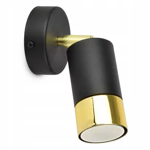 Lampa Ścienna Kinkiet SPOT Metal Czarna Złota GU10 - Lampy ścienne - miniaturka - grafika 1