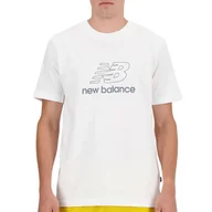 Koszulki męskie - Koszulka New Balance MT41906WT - biała - miniaturka - grafika 1