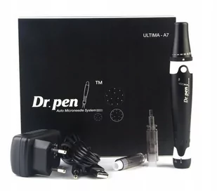 Dermapen A7 Mezoterapia Mikroigłowa + 2 kartridże - Pozostałe urządzenia kosmetyczne - miniaturka - grafika 1