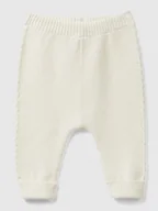 Spodenki dla niemowląt - Benetton Spodnie w kolorze kremowym - miniaturka - grafika 1