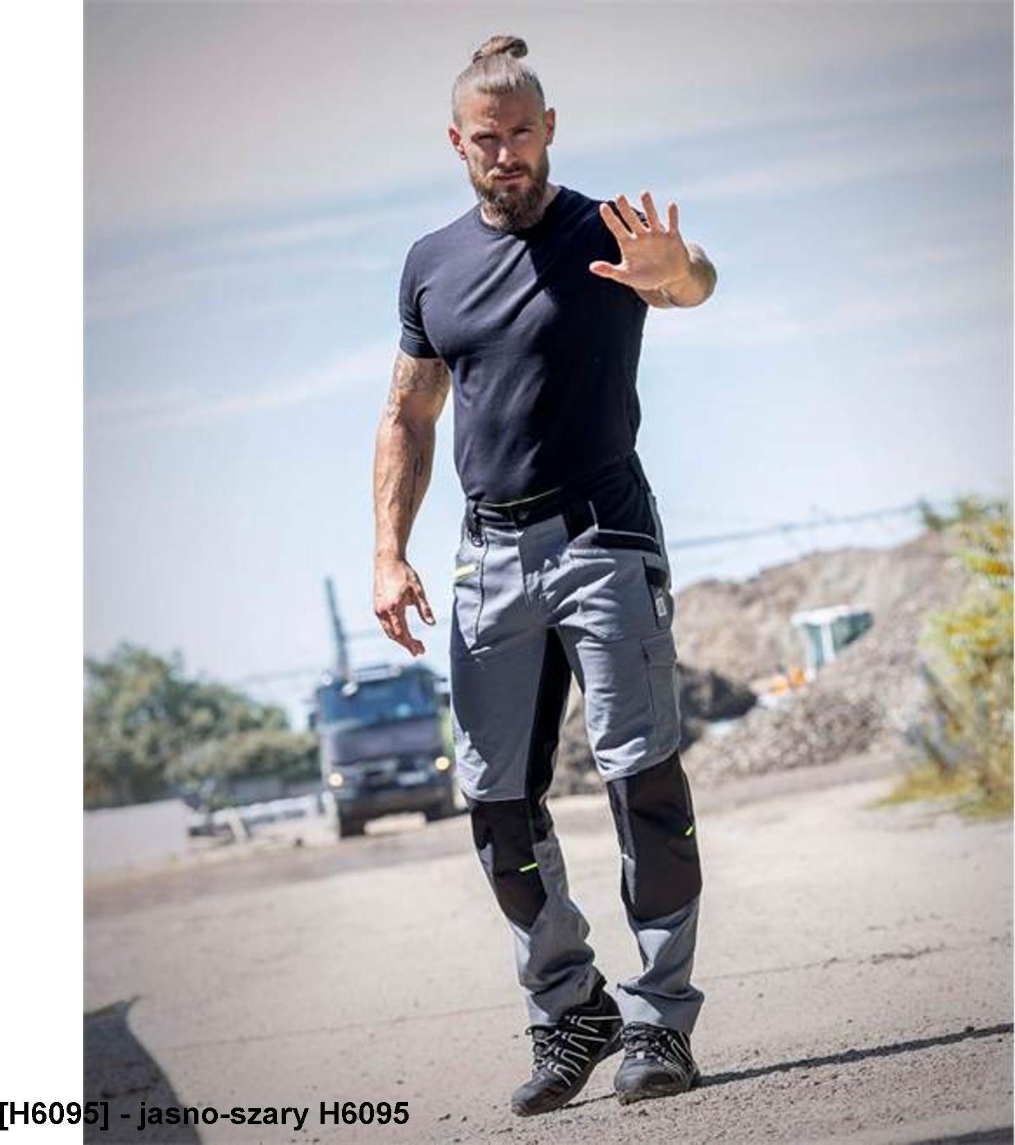 Ardon ARDON 4Xstretch - spodnie robocze pas stretch, 7 kieszeni: na składaną miarkę, śrubokręt, nóż + na nakolanniki, d-ring, - jasno-szary H6095 64