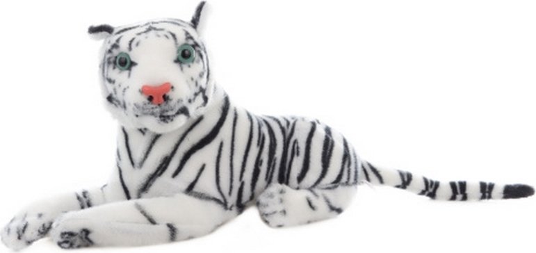 Pluszowe ZOO: Maskotka Tygrys biały leżący 30cm (97849)