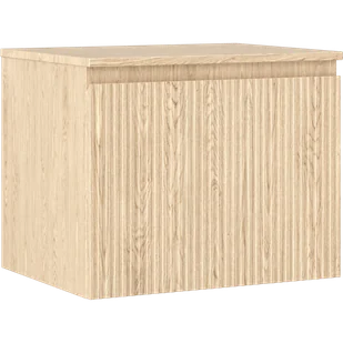 Mexen Rivel szafka łazienkowa podumywalkowa 60 cm z blatem, 1 szuflada, ryflowana , dąb - 91A20-06047-1-BFC81 - Szafki łazienkowe - miniaturka - grafika 1