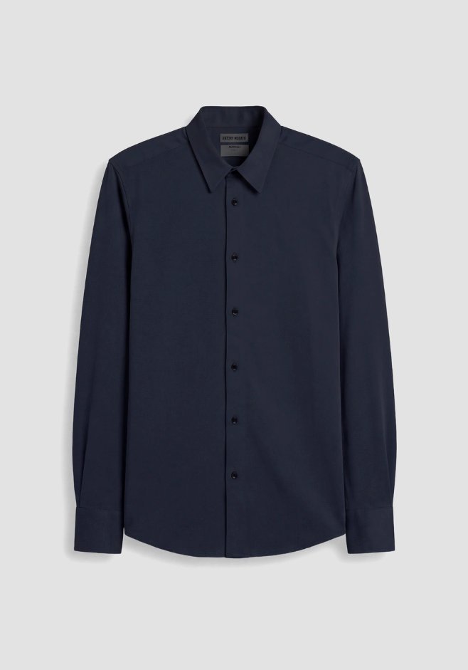 koszula slim fit męskie niebieski marine
