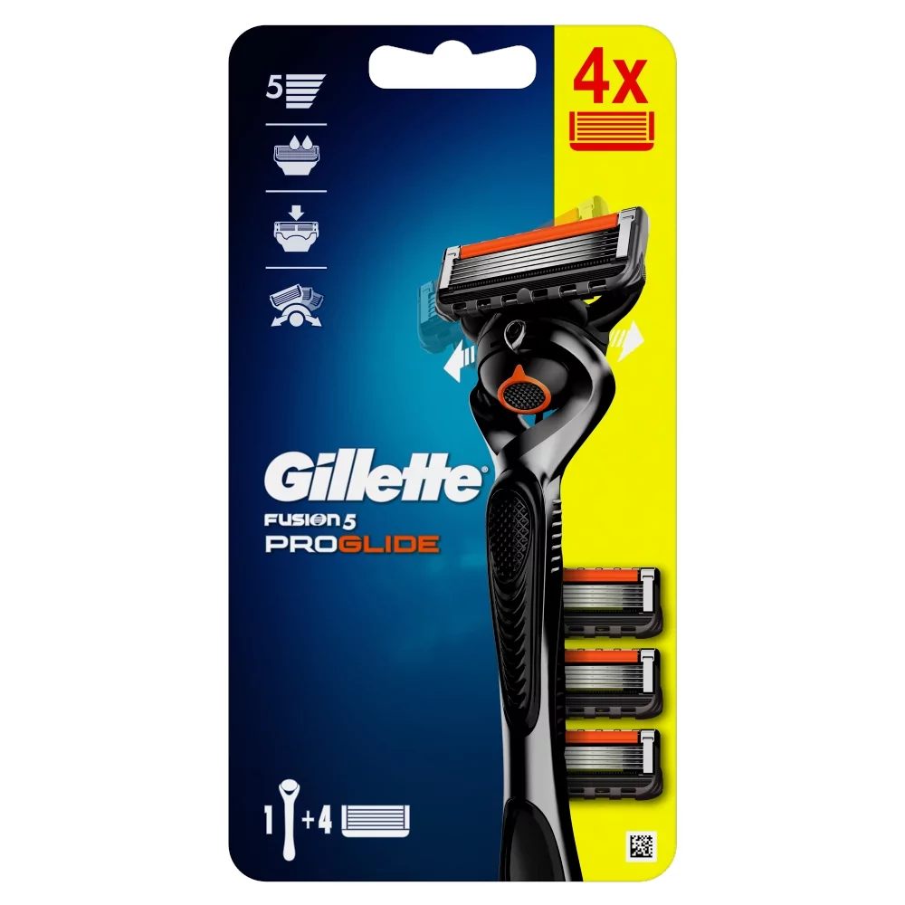 Gillette Fusion Proglide Manual - Maszynka do golenia + 4 Wkłady