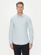 Koszule męskie - Calvin Klein Koszula LV04LB145G Błękitny Slim Fit - miniaturka - grafika 1