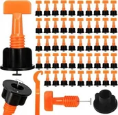 Narzędzia glazurnicze - КиКо SYSTEM POZIOMOWANIA PŁYTEK 50szt. + 1 KLUCZ - miniaturka - grafika 1