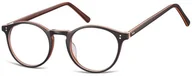 Okulary korekcyjne, oprawki, szkła - Okrągłe okulary oprawki zerowki korekcyjne Sunoptic AC43D - miniaturka - grafika 1
