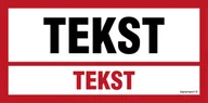 Systemy ekspozycyjne i znaki informacyjne - ZNAK NA ZAMÓWIENIE WZÓR B-027, TS - PŁYTA TD FOTOLUMINESCENCYJNA; (400X200MM) - miniaturka - grafika 1