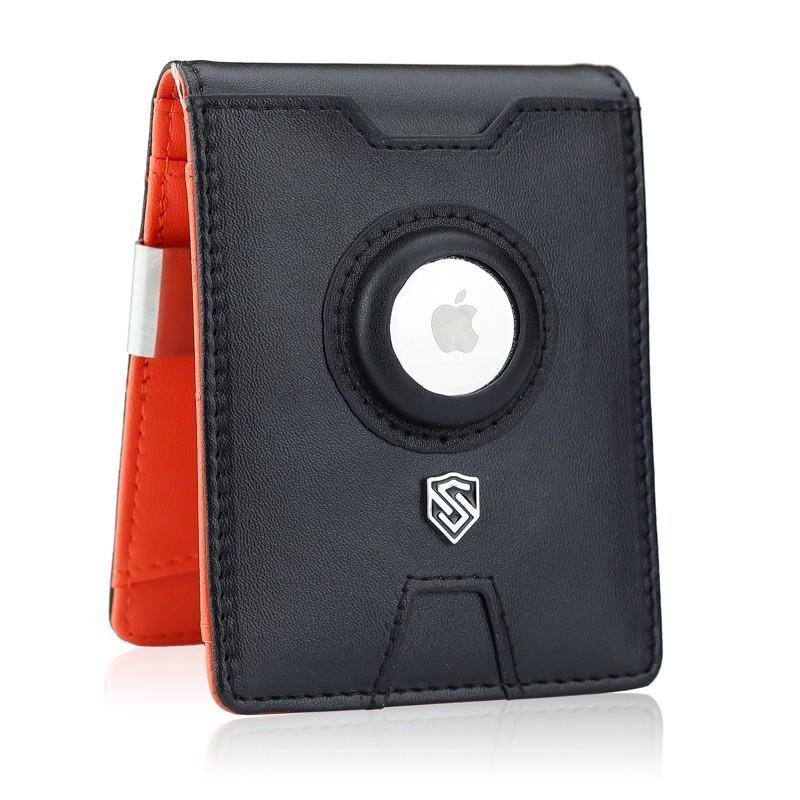 Portfel Męski z Miejscem na AirTag STEVENS Skórzany Klips RFID z szybkim dostępem do karty