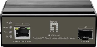 LevelOne IGC-0102 konwerter sieciowy 1000 Mbit/s Czarny - Pozostałe akcesoria sieciowe - miniaturka - grafika 1