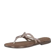 Klapki i japonki damskie - MARCO TOZZI Klapki damskie, 2-27128-42, różowe metalowe, 38 EU, rose metallic, 38 EU - miniaturka - grafika 1