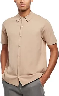 Koszule męskie - Urban Classics Męska koszula z dzianiny, beżowy (Unionbei), L - grafika 1