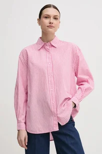 Pepe Jeans koszula bawełniana CHARISMA damska kolor różowy relaxed z kołnierzykiem klasycznym PL305003 - Koszule damskie - miniaturka - grafika 1