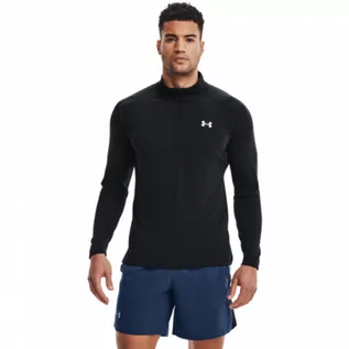 Bluzy sportowe męskie - Męska bluza do biegania UNDER ARMOUR Streaker Half Zip - czarna - grafika 1