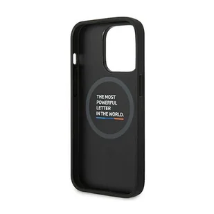 Etui BMW BMHMP14X22PTDK iPhone 14 Pro Max 6,7" czarny/black Leather Stamp Tricolor Magsafe - Etui i futerały do telefonów - miniaturka - grafika 6