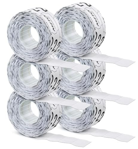 Etykiety etykietowe SATO Judo (26 x 16 mm, 2-wierszowe, 6000 sztuk, białe, trwałe, etykiety cenowe