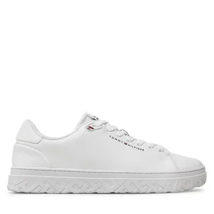 Sneakersy Tommy Hilfiger Court Thick Cupsole Leather FM0FM05208 Biały - Sneakersy męskie - miniaturka - grafika 1