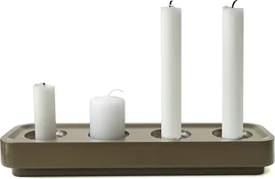 Świecznik Stumpastaken Long brązowe aluminium - Świeczniki - miniaturka - grafika 1