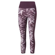 Legginsy - Damskie Legginsy PUMA RUN 5K GRAPHIC HW 7 8 TIGHT W GRAPE WINE 52139412 – Bordowy - miniaturka - grafika 1