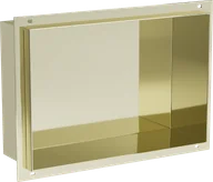 Półki łazienkowe - Mexen X-Wall-NR półka wnękowa bez kołnierza 30 x 20 cm, złota - 1951302010 - miniaturka - grafika 1