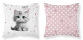 Pościel dla dzieci - Poszewka dziecięca bawełniana 40x40 psba 0043a kotek - miniaturka - grafika 1