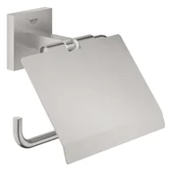 Stojaki i wieszaki na papier toaletowy - Grohe QuickFix Start Cube - Uchwyt na papier toaletowy z pokrywą, Supersteel 41102DC0 - miniaturka - grafika 1