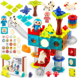 Klocki Magnetyczne 3D Dla Dzieci Ricokids, Konstrukcyjne, Edukacyjne, Duży Zestaw - Klocki - miniaturka - grafika 1