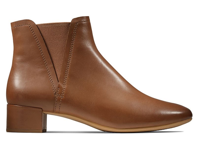 Botki Clarks Orabella Ruby brązowe skórzane 37
