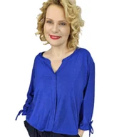 Bluzki damskie - Elegancka koszula Tunika oversize Brokatowa Luźna Stylowa PENELOPA-50/52 - miniaturka - grafika 1