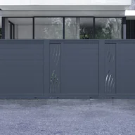 Bramy garażowe - CASANOOV BRAMA przesuwna 6m VELETA H.160 aluminium w kolorze szarym - miniaturka - grafika 1