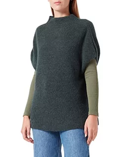 Swetry damskie - bugatti Damski sweter W9640-52778, zielony, standardowy - grafika 1
