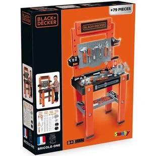Smoby Black & Decker Warsztat Bricolo One + 79 Akcesoriów 360700 - Mały majsterkowicz - miniaturka - grafika 1