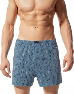ATLANTIC LUŹNE BOKSERKI MĘSKIE SZORTY KLASYCZNE BAWEŁNIANE MBX637 DENIM *S* - Majtki męskie - miniaturka - grafika 1