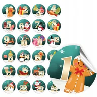 Kalendarze - Naklejki Świąteczne Kalendarz Adwentowy Prezent Y3 - miniaturka - grafika 1