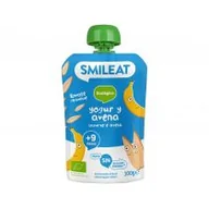 Desery dla dzieci - Smileat Mus z ekologicznymi płatkami owsianymi i jogurtem po 9 miesiącu 100 g Bio - miniaturka - grafika 1