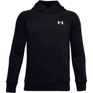 Bluzy dla dziewczynek - Under Armour Bluza UA RIVAL COTTON HOODIE-BLK - XS - miniaturka - grafika 1