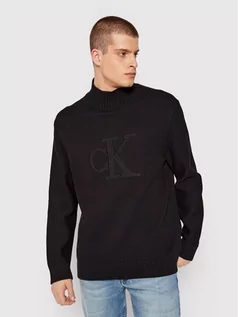 Swetry męskie - Calvin Klein Golf J30J318619 Czarny Regular Fit - grafika 1