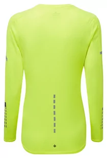 RONHILL Koszulka do biegania damska z długim rękawem WOMENS TECH AFTERHOURS L/S TEE fluo żółta - Koszulki sportowe damskie - miniaturka - grafika 2