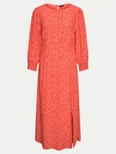 Sukienki - Pieces Sukienka letnia Sui 17149330 Czerwony Regular Fit - miniaturka - grafika 1