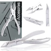 Akcesoria do paznokci - Cążki do skórek paznokci obcinaczki nożyczki kosmetyczne manicure gabinet SPA srebrne - miniaturka - grafika 1