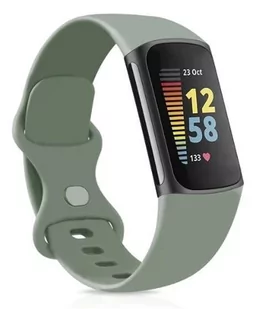 opaska pasek bransoleta SMOOTHBAND Fitbit Charge 5 / 6 zielona - Akcesoria do smartwatchy - miniaturka - grafika 1