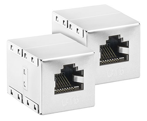 mumbi CAT.6 Ethernet Modularne złącze/kabel sieciowy RJ45 gniazdo/adapter do kabla Cat6 (2 sztuki)