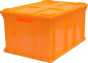 Artech Pojemnik transportowy EURO 300 z pokrywą, dno i ścianki pełne wym. 600 x 400 x 300 mm żółty - Pojemniki przemysłowe - miniaturka - grafika 1