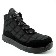 Buty zimowe męskie - Progress 24-153 Buty męskie zimowe trzewiki ocieplane czarne - miniaturka - grafika 1