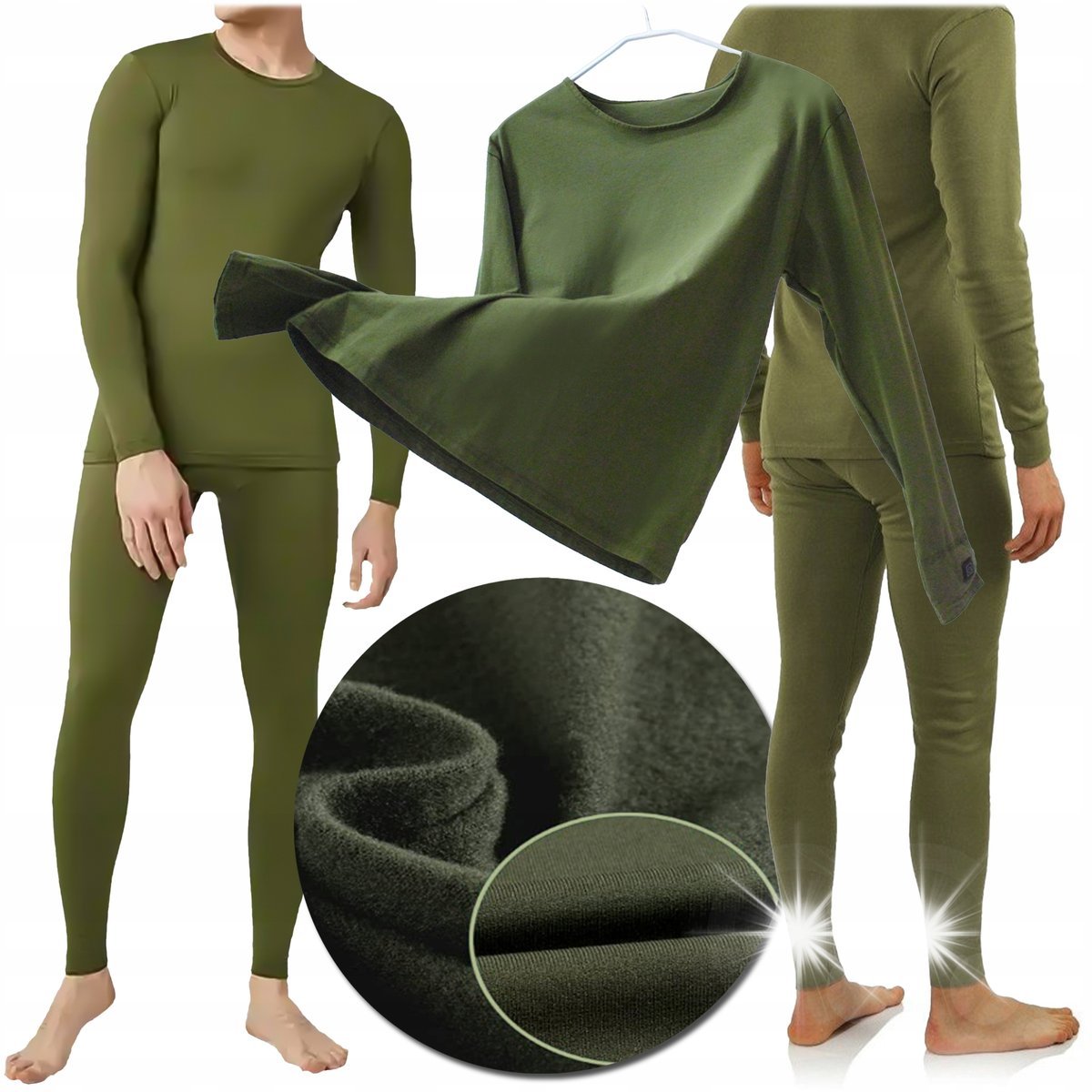 BIELIZNA TERMOAKTYWNA MĘSKA ODZIEŻ TERMICZNA KOMPLET ZESTAW NA ZIMĘ M